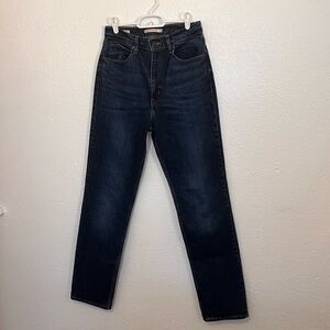 Lexi’s Jeans- 70s high slim straight dark wash